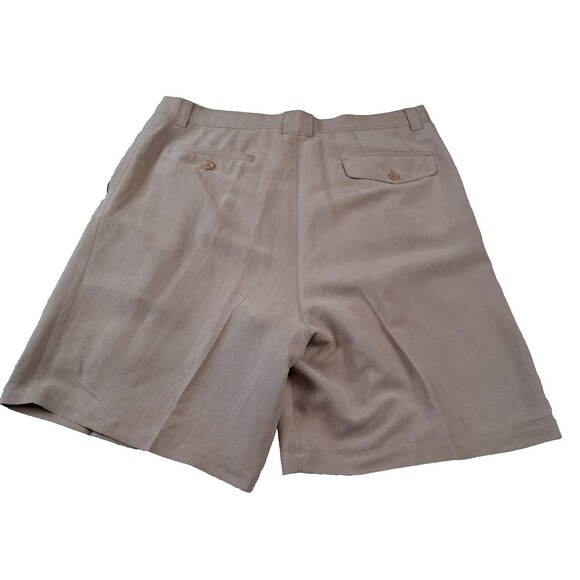 Cumran Men’s Silk Linen Shorts Size 36 Pleated Lightweight Dress Shorts - Picture 3 of 11